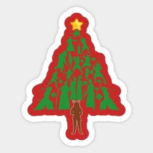 Samurai Warrior Christmas tree Sticker